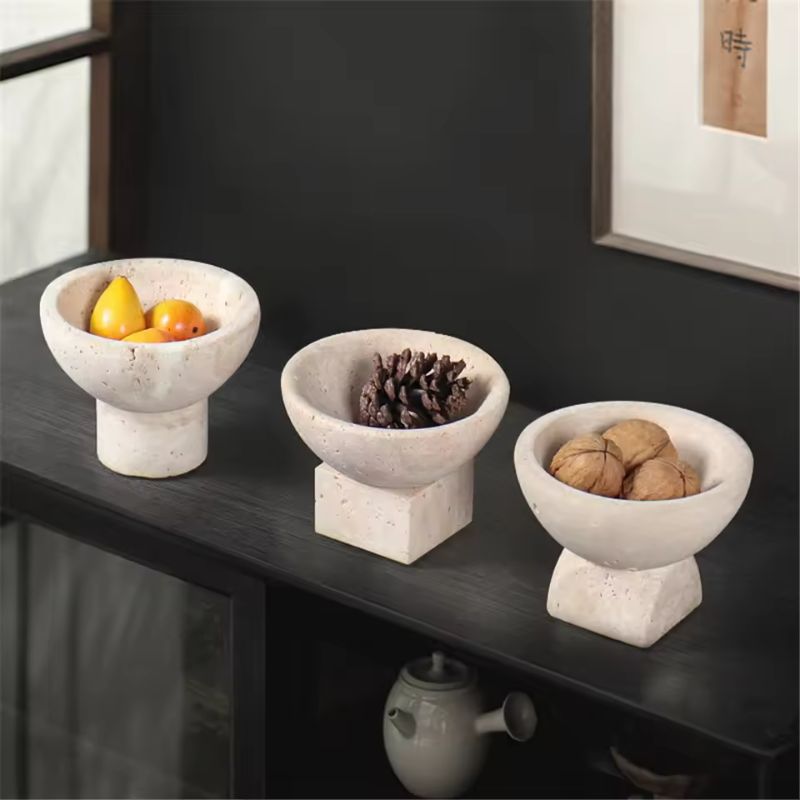 European Stone Bowls (Set of 2)