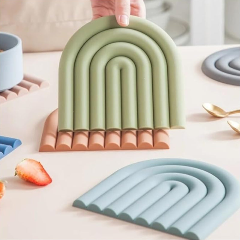 Rainbow Silicone Coasters