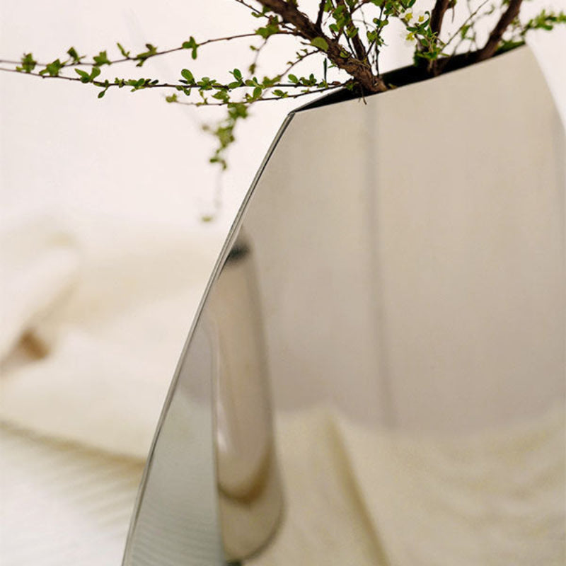 Silver Arc Mirror Vase
