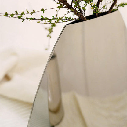 Silver Arc Mirror Vase