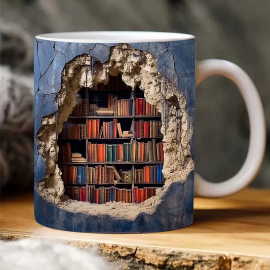 BiblioSip Bookshelf Mug