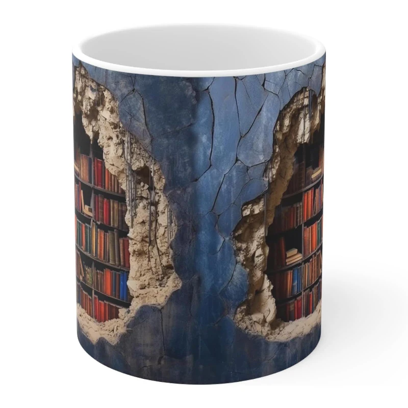 BiblioSip Bookshelf Mug
