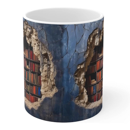 BiblioSip Bookshelf Mug