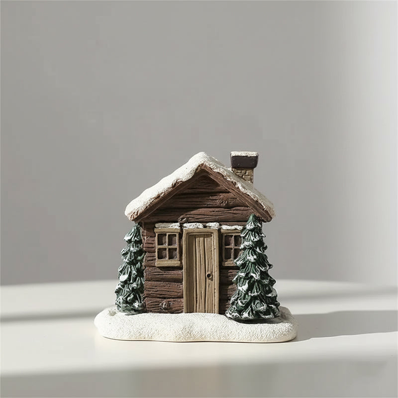 Cone Incense Burning Log Cabin