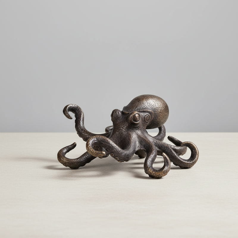 Copper Octopus Statue