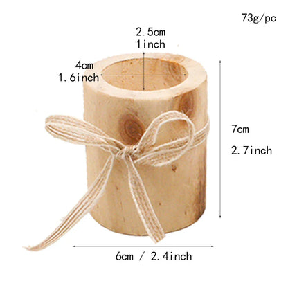 Wood Candle Holders