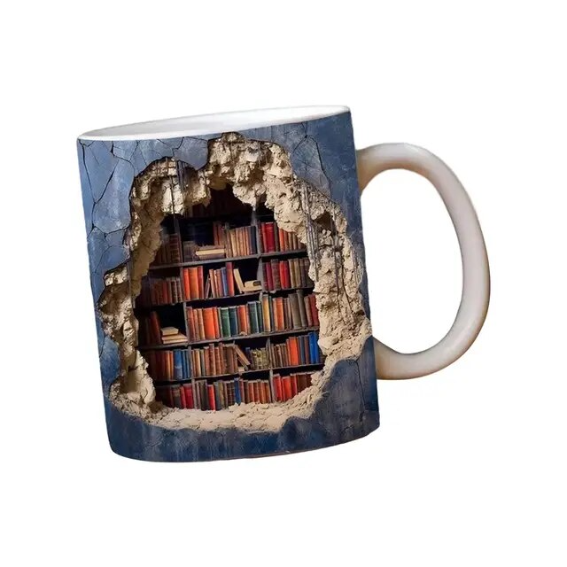 BiblioSip Bookshelf Mug