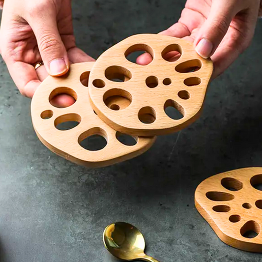 Lotus Root Shaped Coaster Set