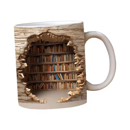 BiblioSip Bookshelf Mug