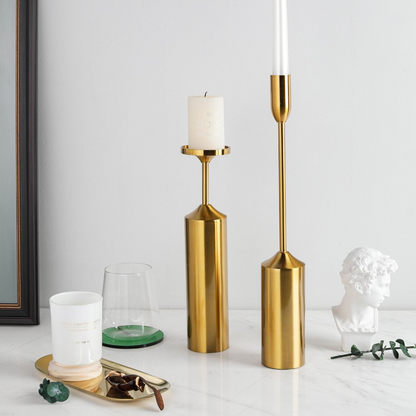 Regal Golden Candle Holders