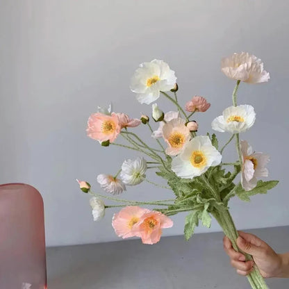 Artificial Poppy Flowers (Set of 6)