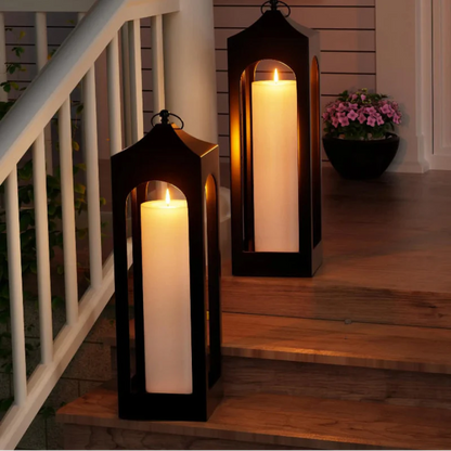 Tall Waterproof LED Flameless Candles (Set of 2)