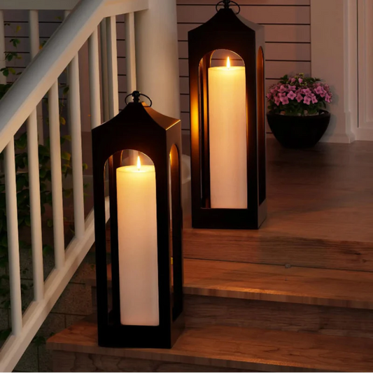 Tall Waterproof LED Flameless Candles (Set of 2)