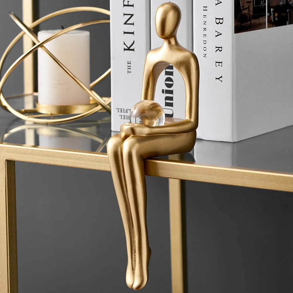 Bling Gold Abstract Figurines