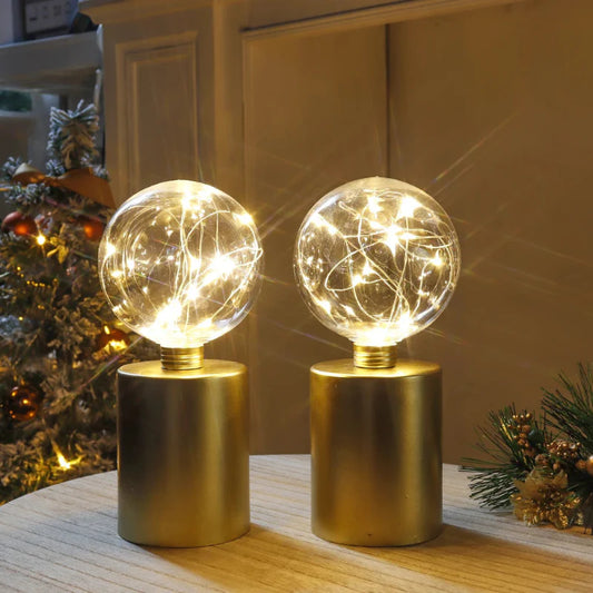 Gold Fairy Light Lamps