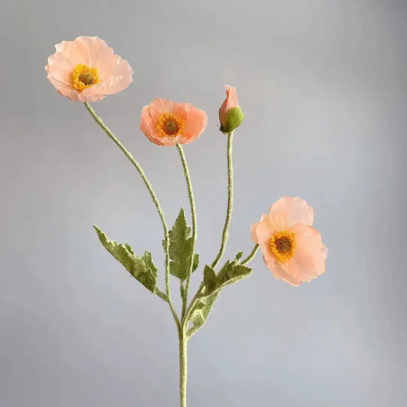 Artificial Poppy Flowers (Set of 6)