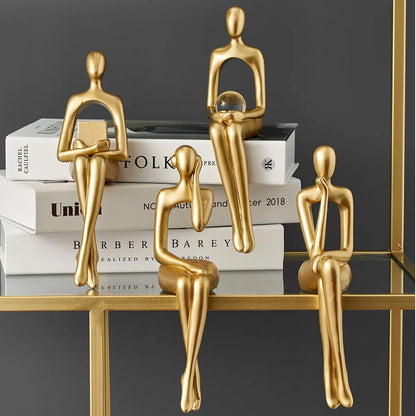 Bling Gold Abstract Figurines