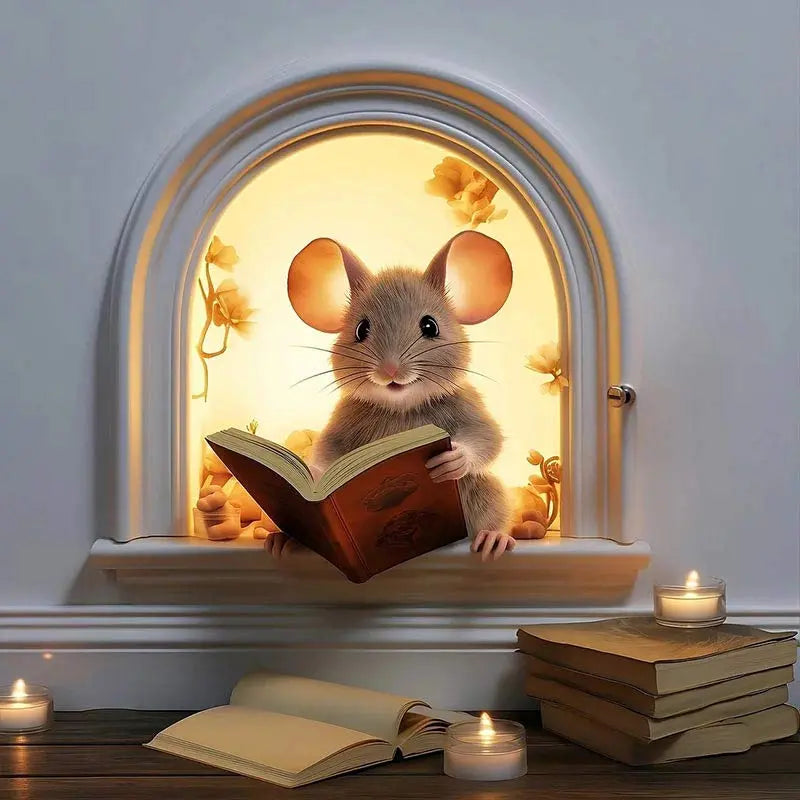 Mischief Mouse In The Wall Decal