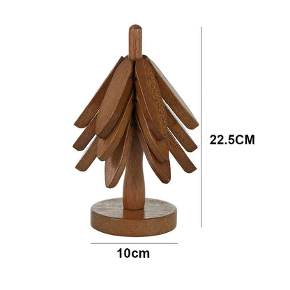 Wooden Tree Coaster Set
