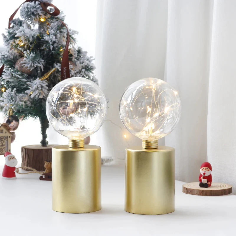 Gold Fairy Light Lamps