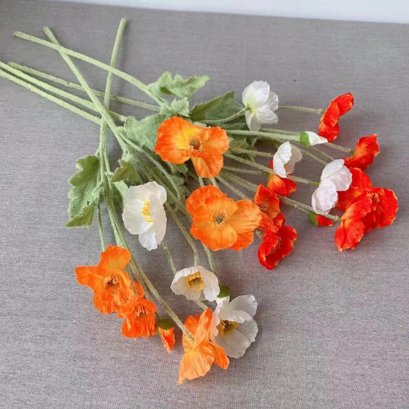 Artificial Poppy Flowers (Set of 6)