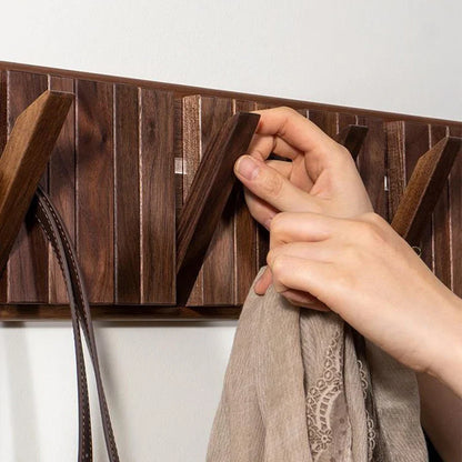Japandi Walnut Wood Wall Hanger