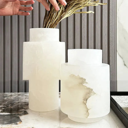 Scandinavian White Onyx Vases