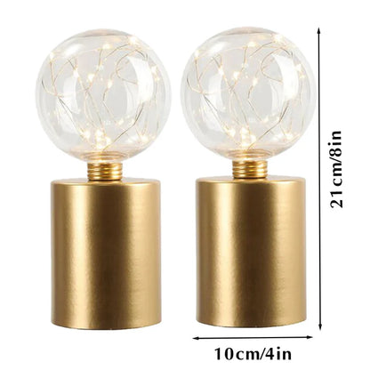 Gold Fairy Light Lamps