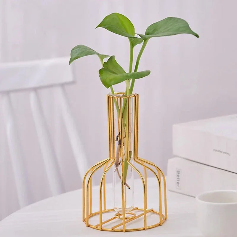 Gold Hydroponic Vase