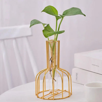 Gold Hydroponic Vase