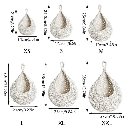 White Woven Storage Baskets