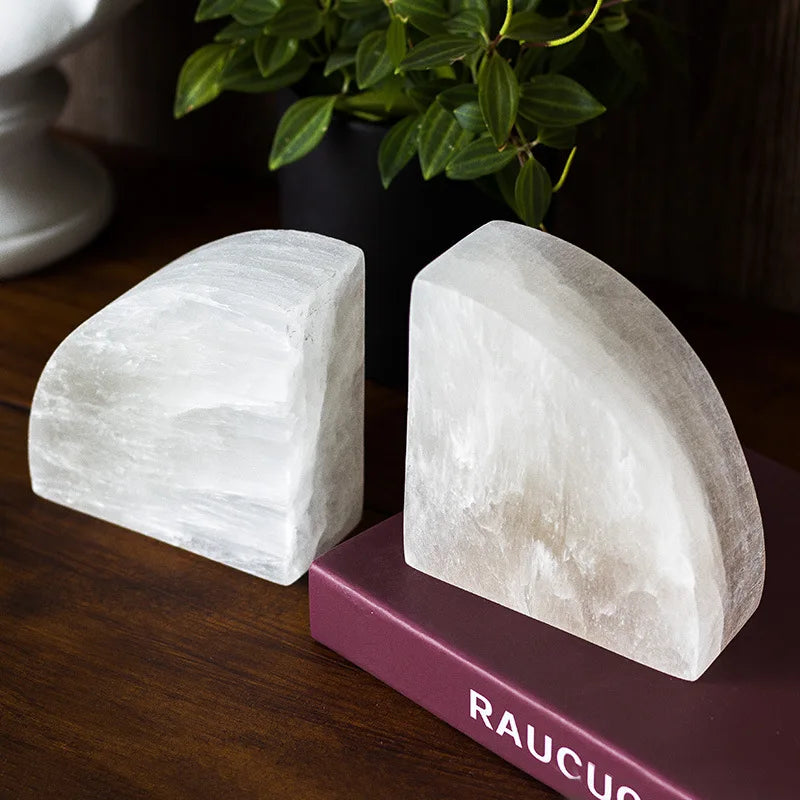 White Onyx Book Ends
