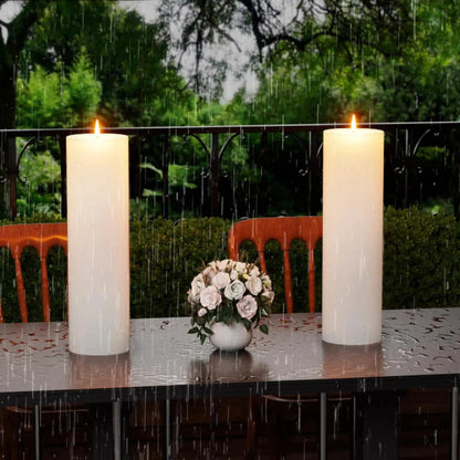 Tall Waterproof LED Flameless Candles (Set of 2)