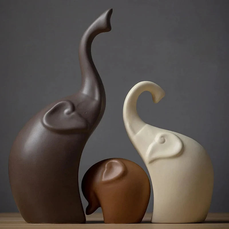 3-Piece Elephant Family