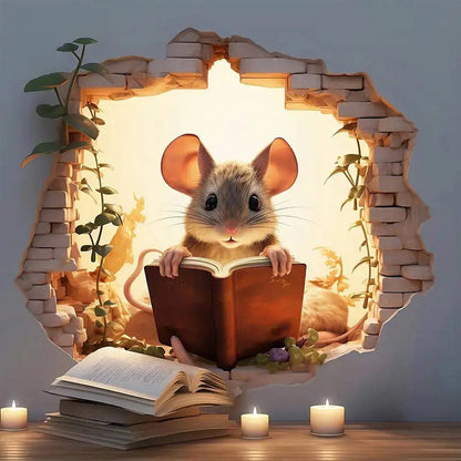 Mischief Mouse In The Wall Decal