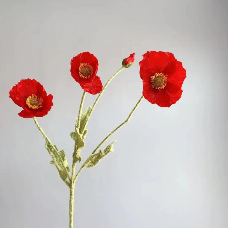 Artificial Poppy Flowers (Set of 6)