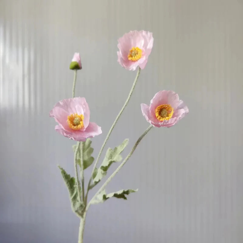 Artificial Poppy Flowers (Set of 6)
