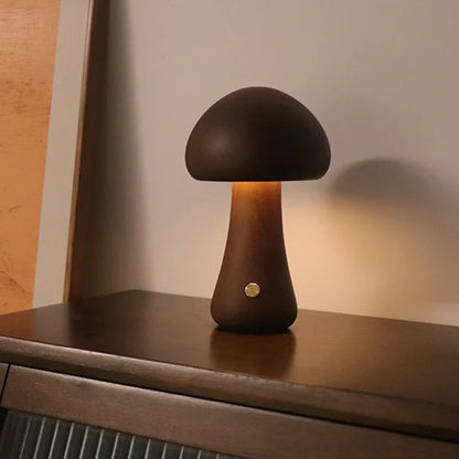 Wooden Mushroom Lamps