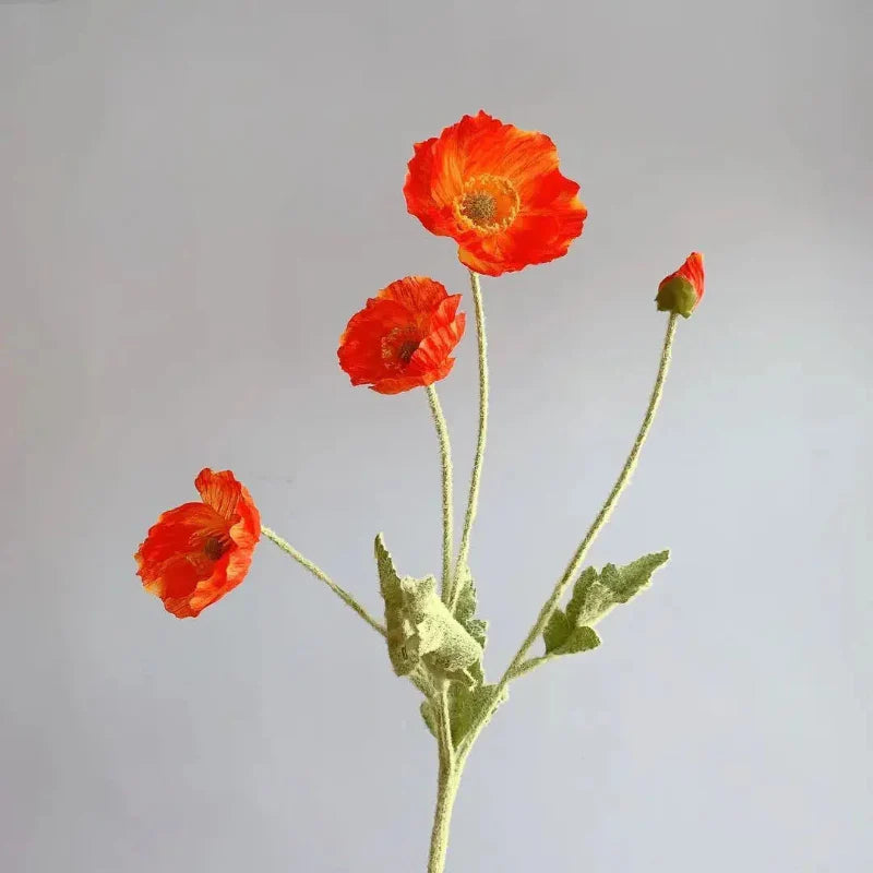 Artificial Poppy Flowers (Set of 6)