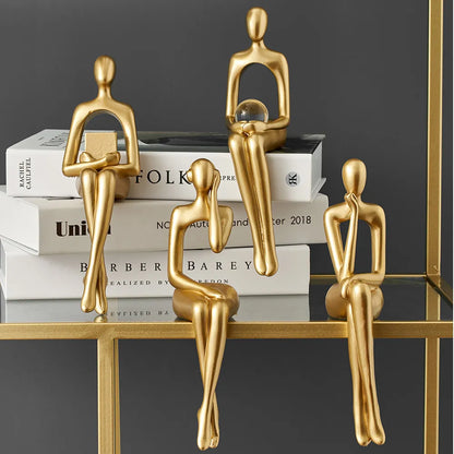 Bling Gold Abstract Figurines