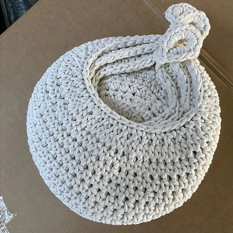 White Woven Storage Baskets