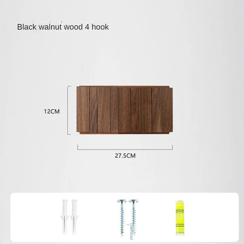 Japandi Walnut Wood Wall Hanger