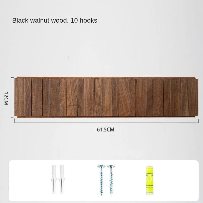 Japandi Walnut Wood Wall Hanger