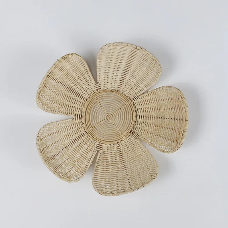 Woven Rattan Wall Flowers