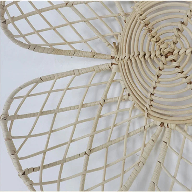 Woven Rattan Wall Flowers