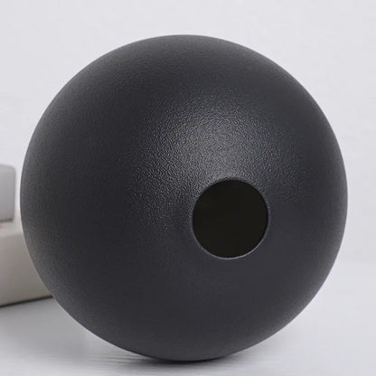 Round Black Vases