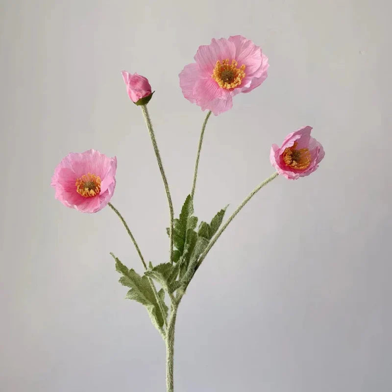 Artificial Poppy Flowers (Set of 6)