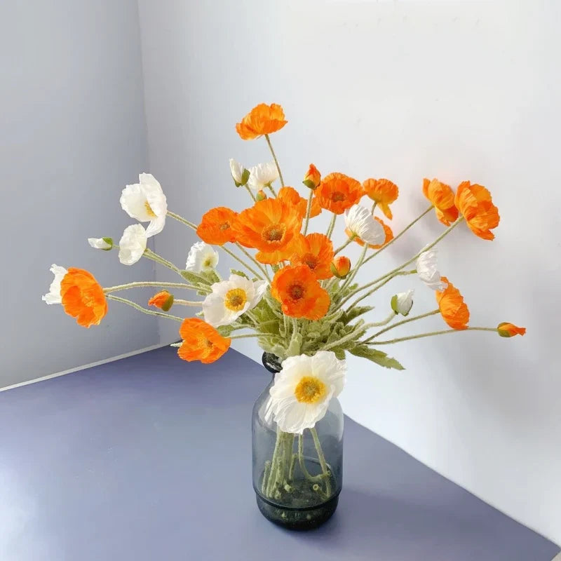 Artificial Poppy Flowers (Set of 6)