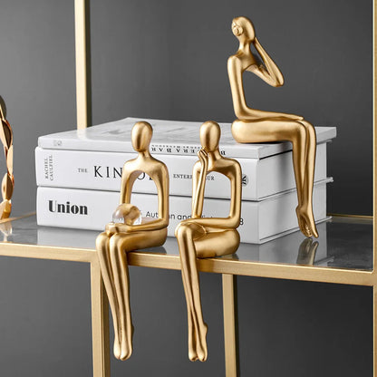 Bling Gold Abstract Figurines
