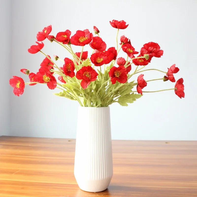 Artificial Poppy Flowers (Set of 6)